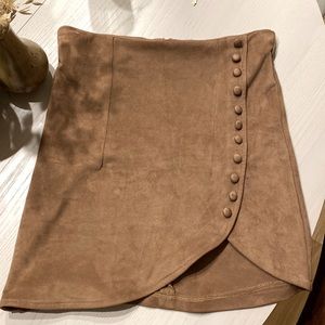 Suede skirt